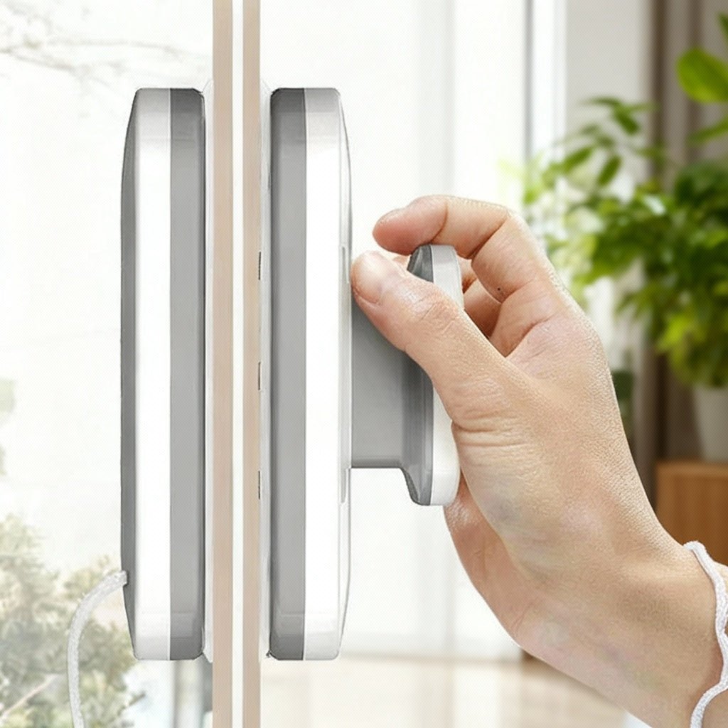 Magnetic Double-Sided Window Cleaning Brush - Dual Action Glass Wiper Tool 2