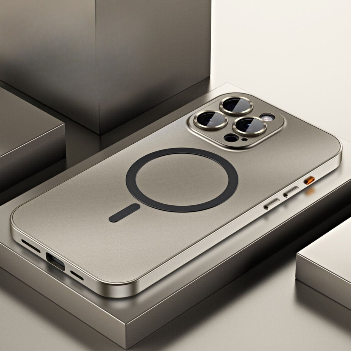 Magnetic Metal Case for iPhone 15 Pro Max - Durable Shockproof Protection 14