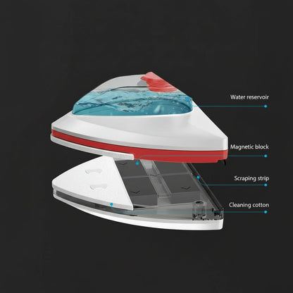 Magnetic Window Cleaner - Double-Sided Glass Wiper with Water Storage for Streakless Shine 3