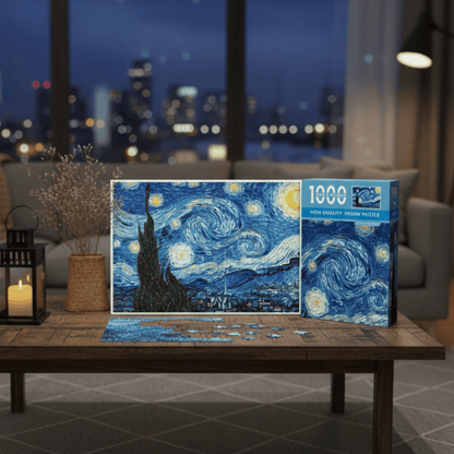 MUSEBLOCK – Compact jigsaw puzzle featuring Van Gogh oil art