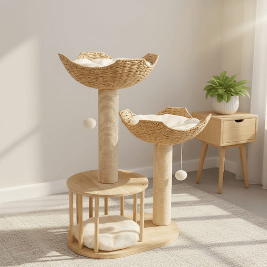 CATRIUM – Multi-level cat tower with soft perches and sisal posts