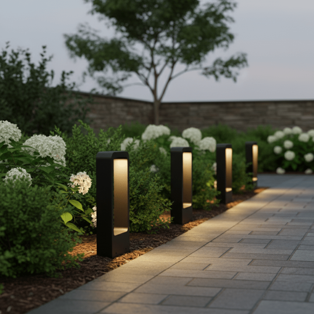 AuraWalk – Sleek Outdoor Floor Lamp with Garden Path Illumination