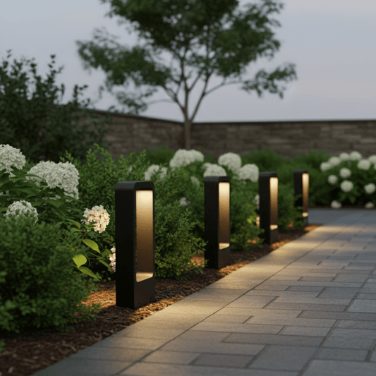 AuraWalk – Sleek Outdoor Floor Lamp with Garden Path Illumination