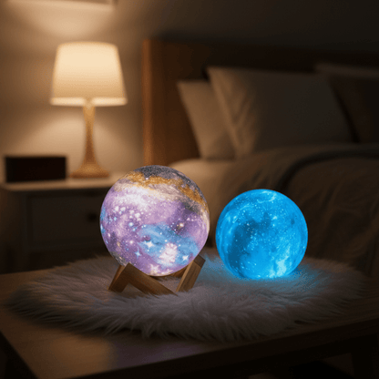 CosmicAura Moon – LED Night Light with Remote & Color Variety