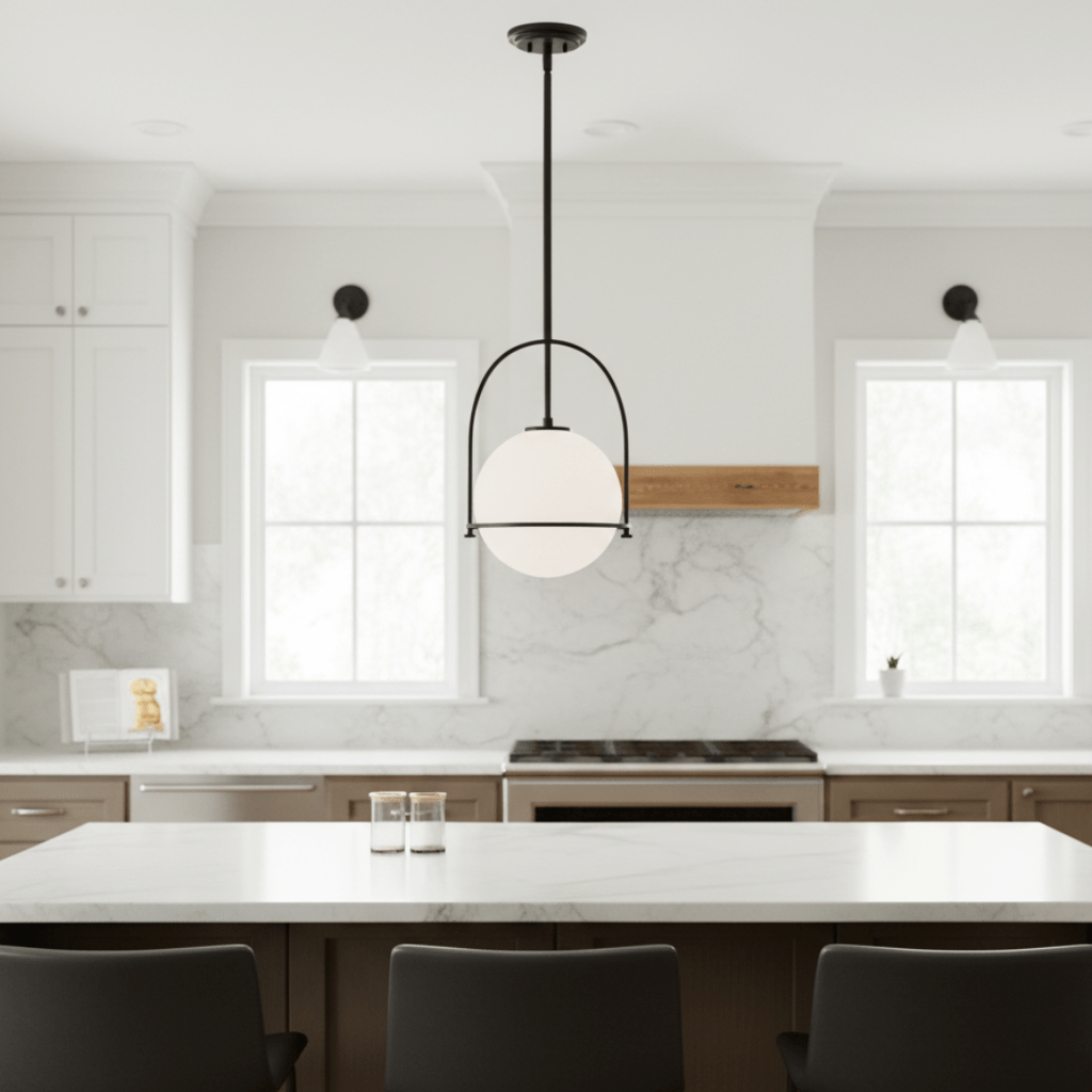 OPALVIA – Pendant Light Fixture with Etched Opal Elegance
