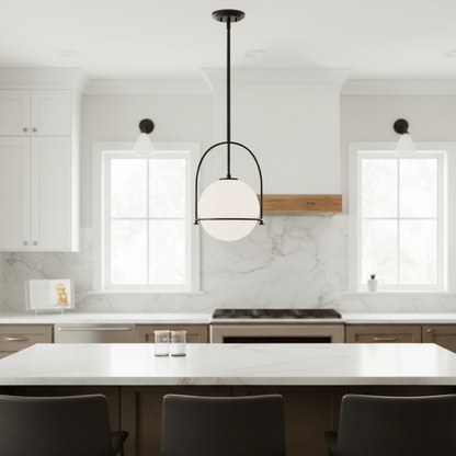 OPALVIA – Pendant Light Fixture with Etched Opal Elegance
