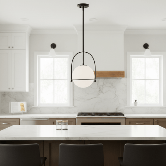 OPALVIA – Pendant Light Fixture with Etched Opal Elegance