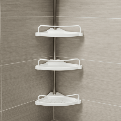 Organiva – Adjustable Bathroom Storage Shelf System with 4 Tiers and Drainage Holes
