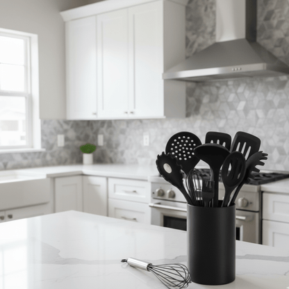 COOKMASTERS – 15-Piece Silicone Kitchen Utensil Set for Versatile Cooking