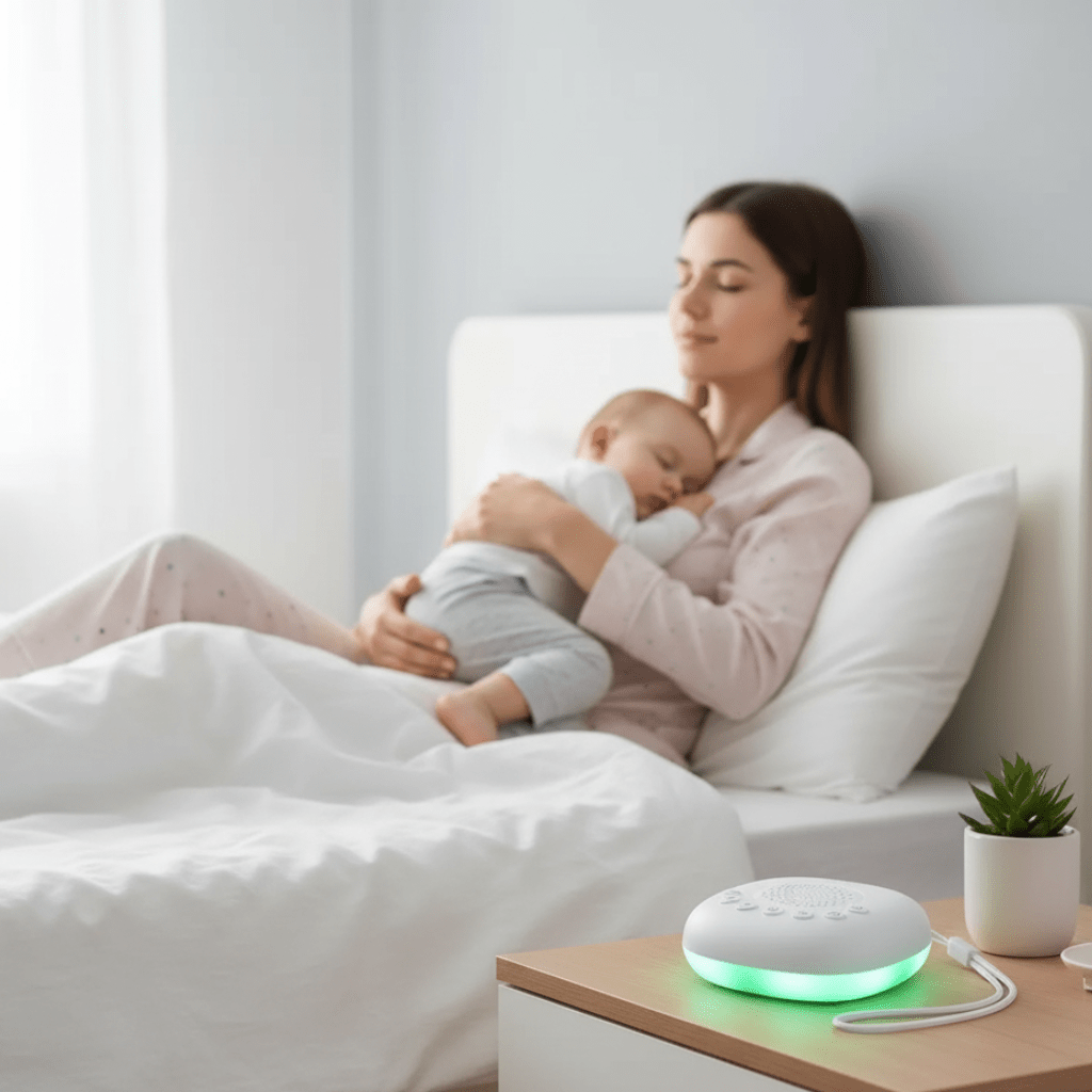 SERENALIGHT – Mini sleep machine with 20 soothing noises & adjustable LED lighting