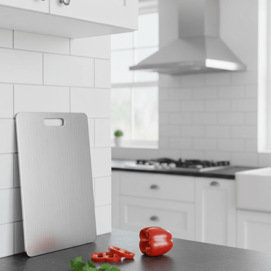 TitanClean stainless steel chopping board - antibacterial & scratch-resistant for your kitchen
