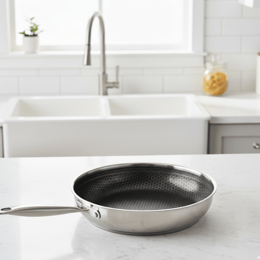 CORESTEEL – Professional Stainless Steel Frying Pan with Honeycomb Design