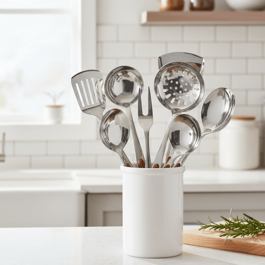 FORGESET – 5-Piece Stainless Steel Kitchen Utensil Set