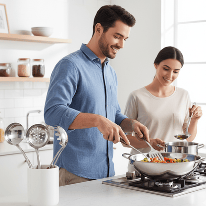 FORGESET – 5-Piece Stainless Steel Kitchen Utensil Set