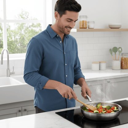 CORESTEEL – Professional Stainless Steel Frying Pan with Honeycomb Design