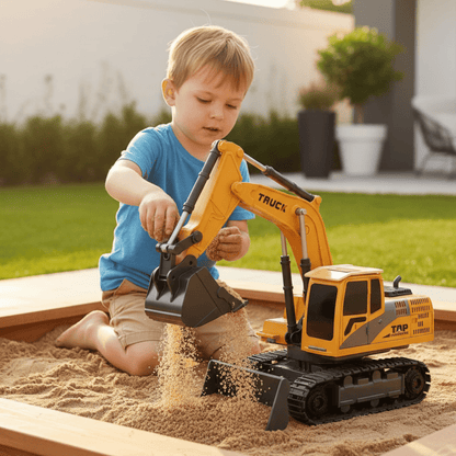 DIGGERBLAST – Alloy remote control excavator toy with lights and sound effects