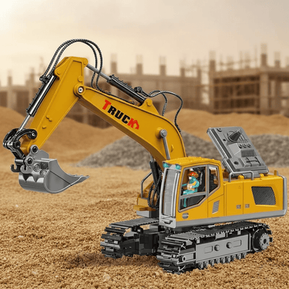 DIGGERBLAST – Alloy remote control excavator toy with lights and sound effects
