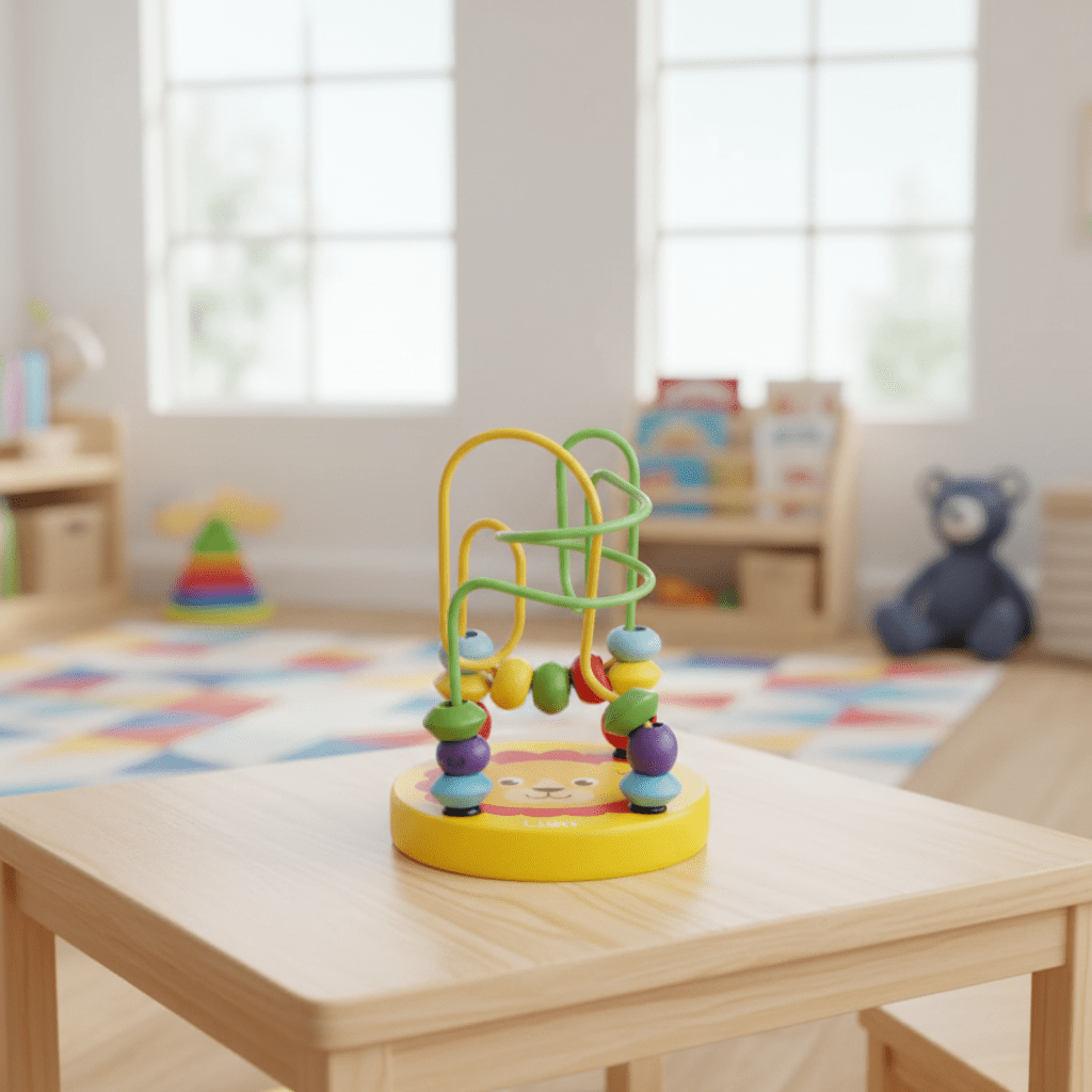 COLORCOASTER – Multicolor wooden bead maze for early learning and motor skills