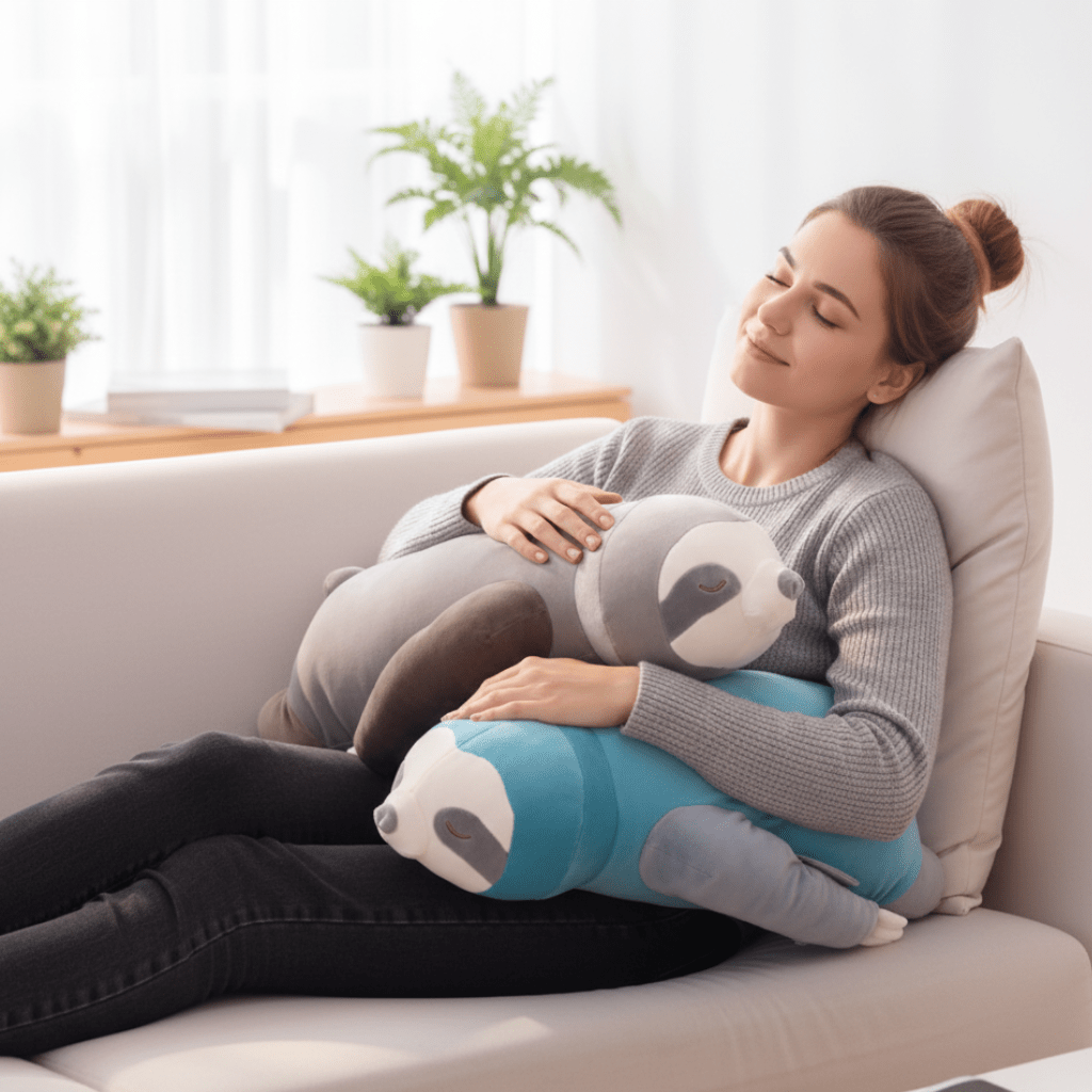 LAZYLOOM – Extra soft sloth stuffed animal for cuddles