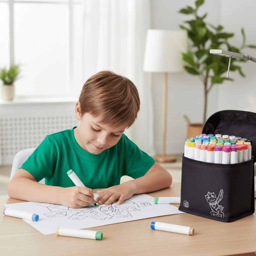 TWINBRUSH – Dual-tip marker set with 48 rich alcohol inks for sketching, blending and shading