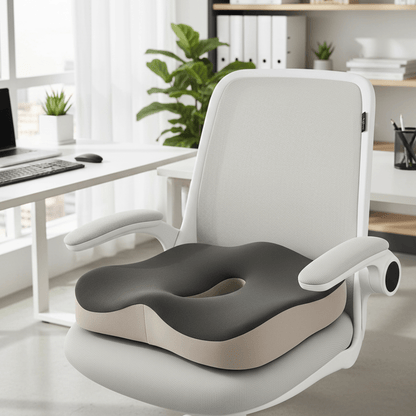 POSTUREPAD – Ergonomic Office Seat Cushion with Contoured Memory Foam Back Support