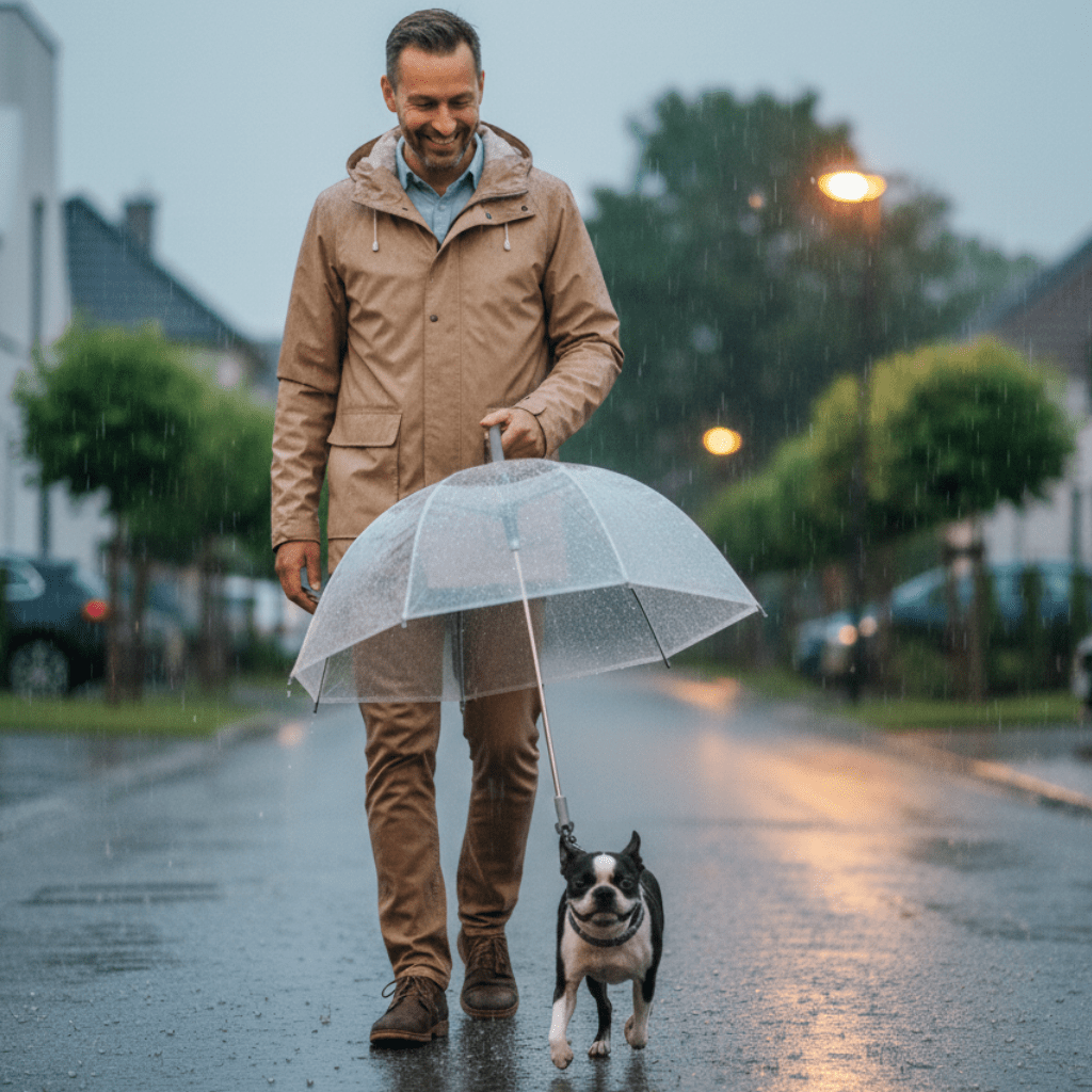 RAINGUARD UMBRELLA – Transparent dog umbrella for rain protection