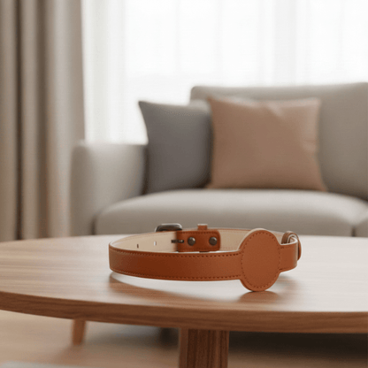 EDOUARD – Stylish dog collar with integrated Airtag holder