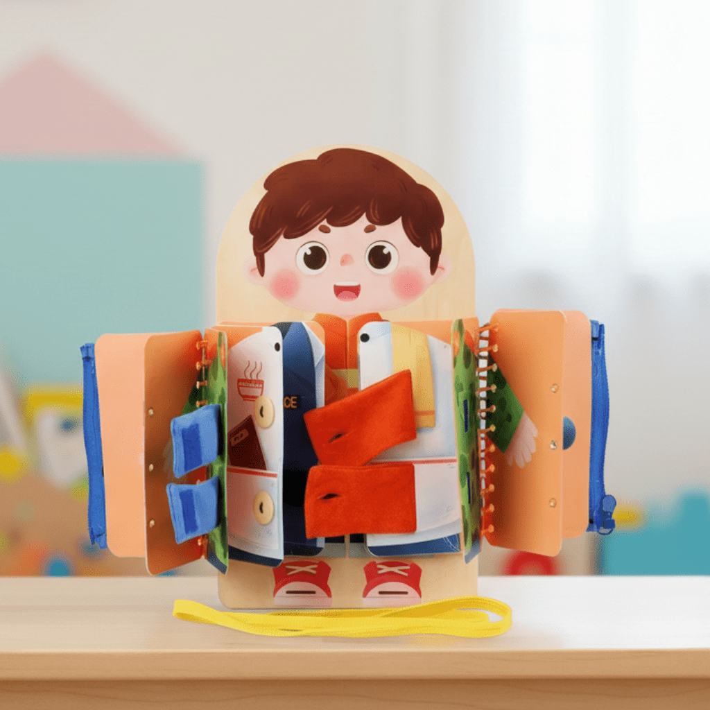 WOODIFRAME – Montessori Multi-Level Activity Board for Interactive Play & Skill Building