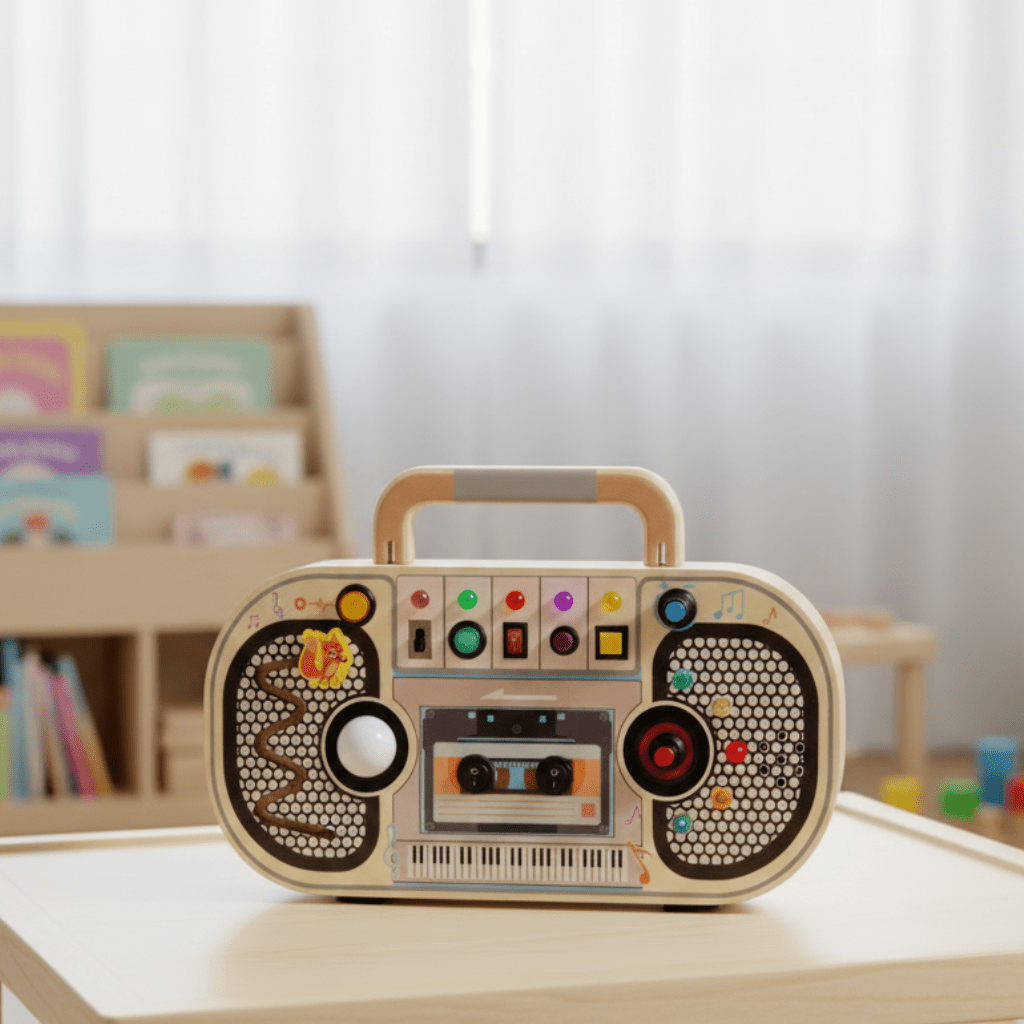 LEARNIWOD – Montessori Wooden Learning Board for Fine Motor Growth & Discovery