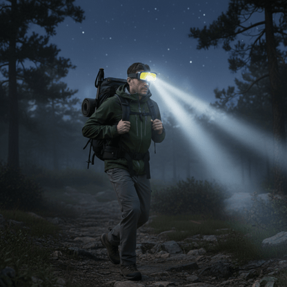 HEADFLASH – USB Rechargeable 500-Lumen LED Headlamp, 3 Modes