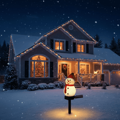 SOLARFROST – Festive Snowman Solar Stake Lights for Outdoor Holiday Decor