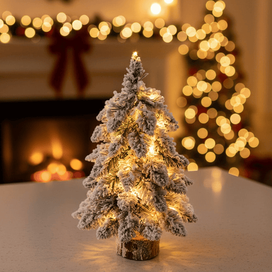 SNOWLITE BOOM – 45cm Mini Kerstboom met LED-verlichting & Sneeuwbevroren Ontwerp