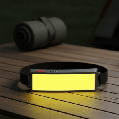 NIGHTBELT – Flexible COB LED Headlamp with USB Charging and Flood Beam