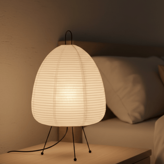 PAPERHUE – Warm Rice Paper Table Lamp with Classic Retro Silhouette