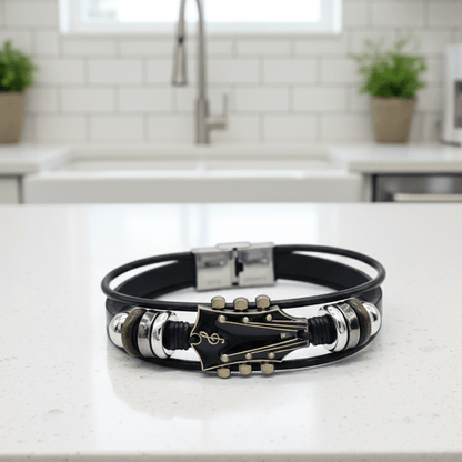 ChordWear – Vintage Guitar Leather Wristband