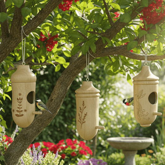 SKYHANG – Stylish Wooden Birdhouse with Weatherproof Hanging Design