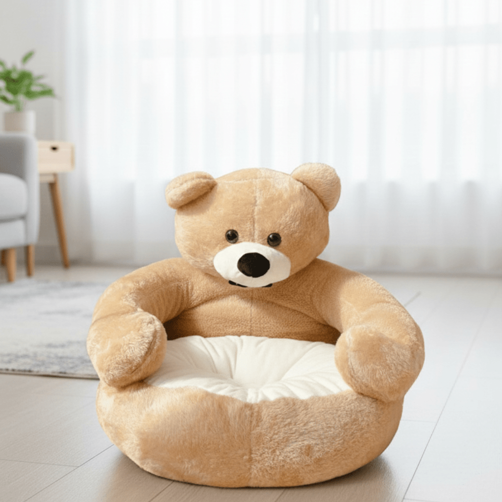 SAMIYA – Plush cat bed with raised edge for comfort and safety