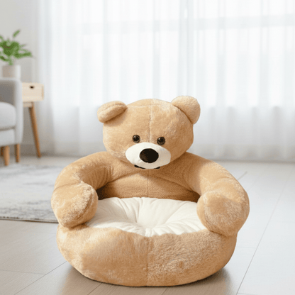 SAMIYA – Plush cat bed with raised edge for comfort and safety