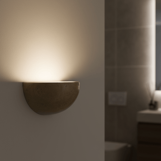 STELARIS – LED Stone Wall Lamp Sconce for Cozy Living Room and Bedroom Ambience