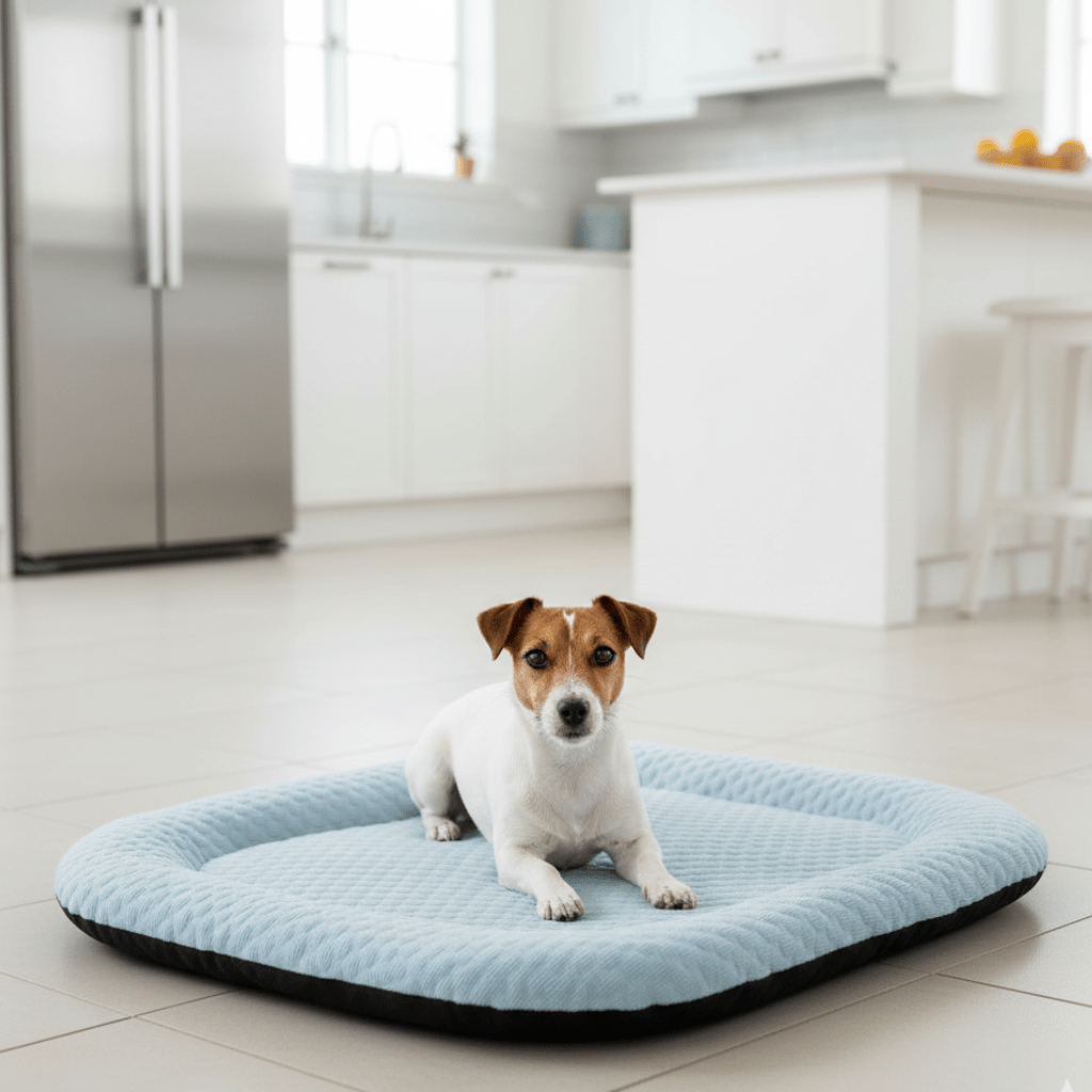 COOLFURIA – Advanced Cooling Dog Bed with Non-Slip Bottom & Machine Washable Cover