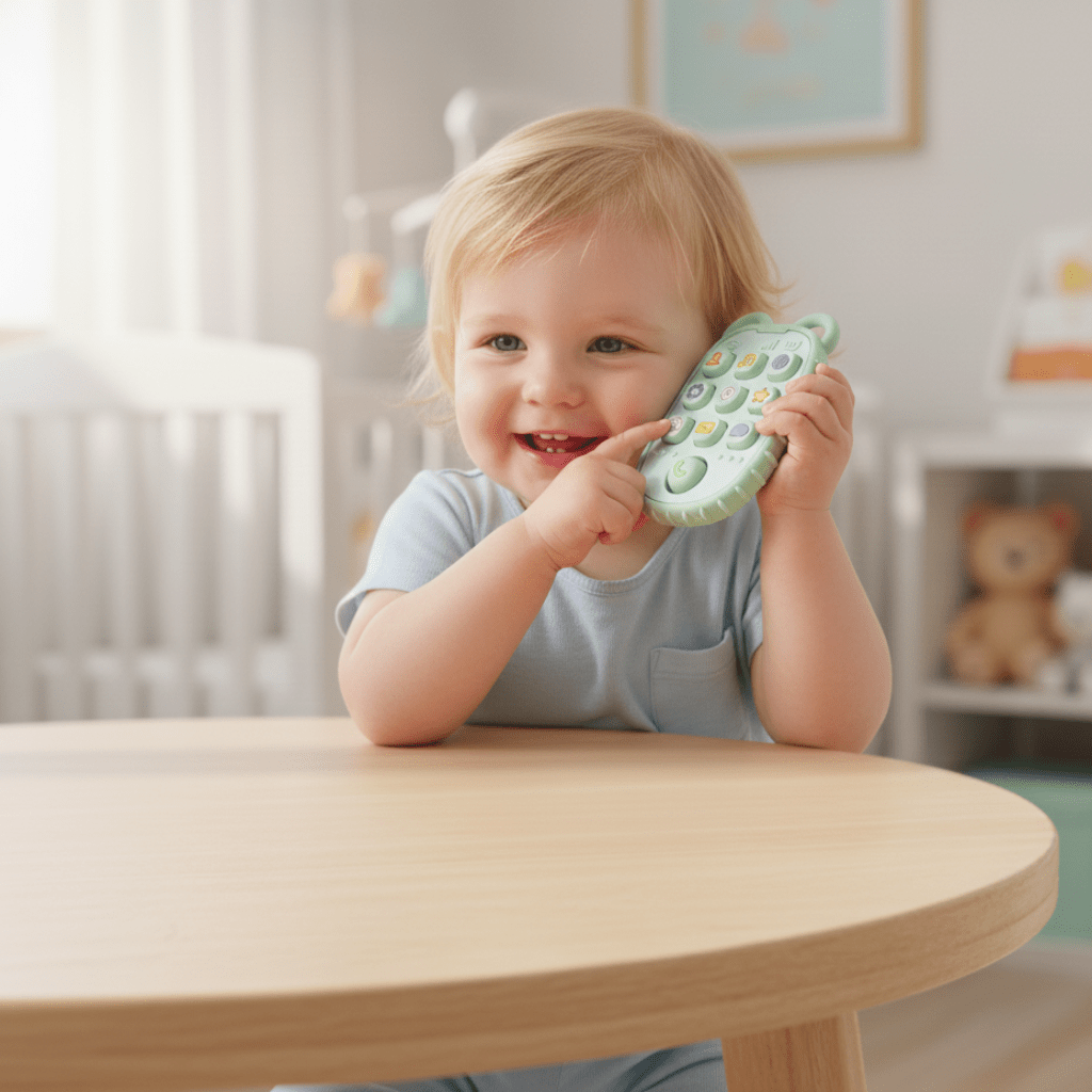 PHONESOFT – Silicone Baby Teether Mobile Design – Safe Chew Toy for Little Hands