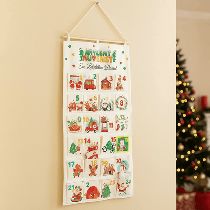 FESTICRAFT – DIY Fabric Advent Calendar with 24 Pockets for Christmas Countdown