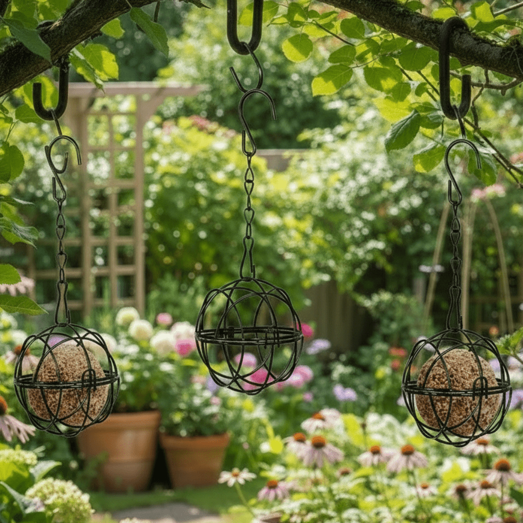 IRONSUET – Metal Suet Ball Feeder, Squirrel-Proof Build for Garden Bird Feeding