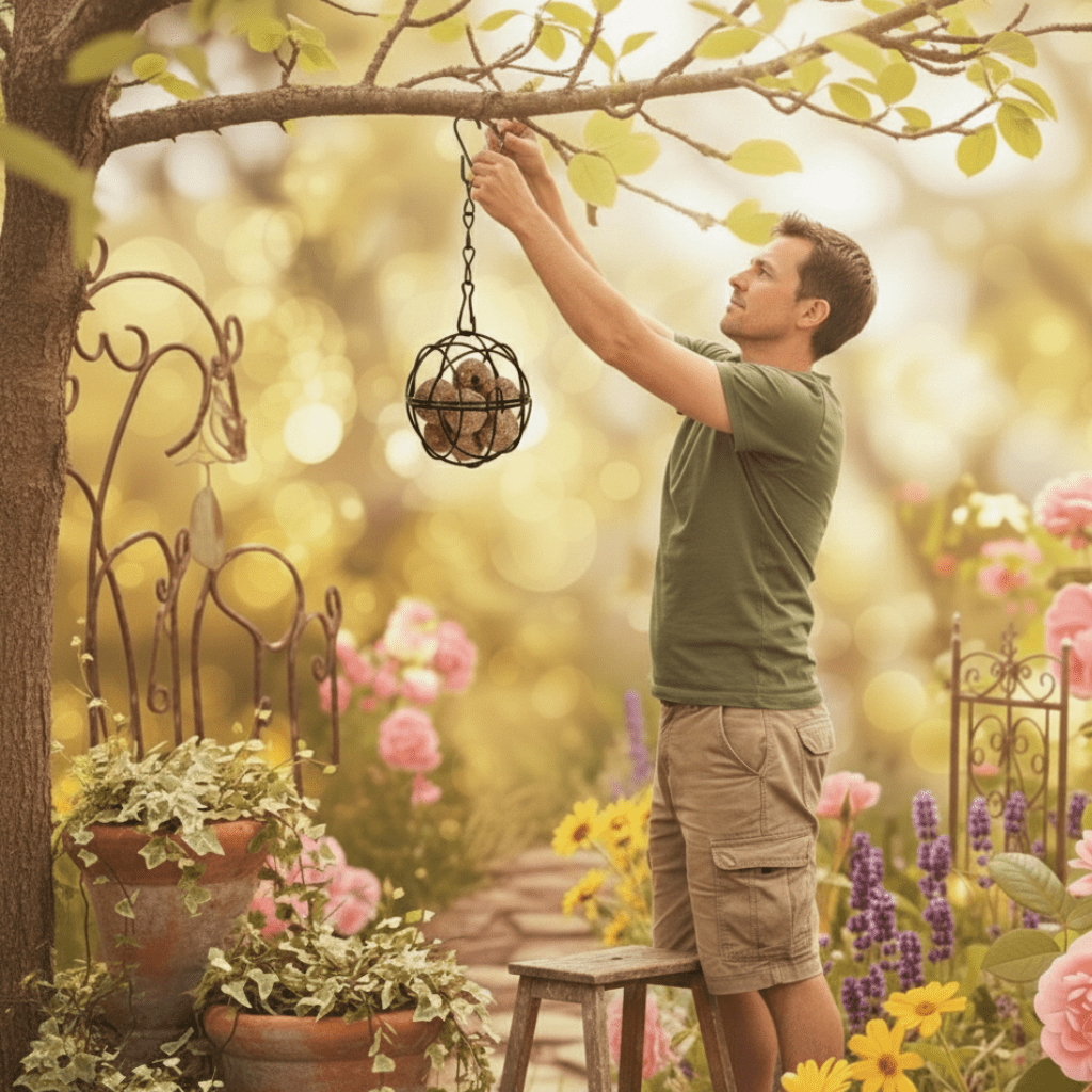 IRONSUET – Metal Suet Ball Feeder, Squirrel-Proof Build for Garden Bird Feeding