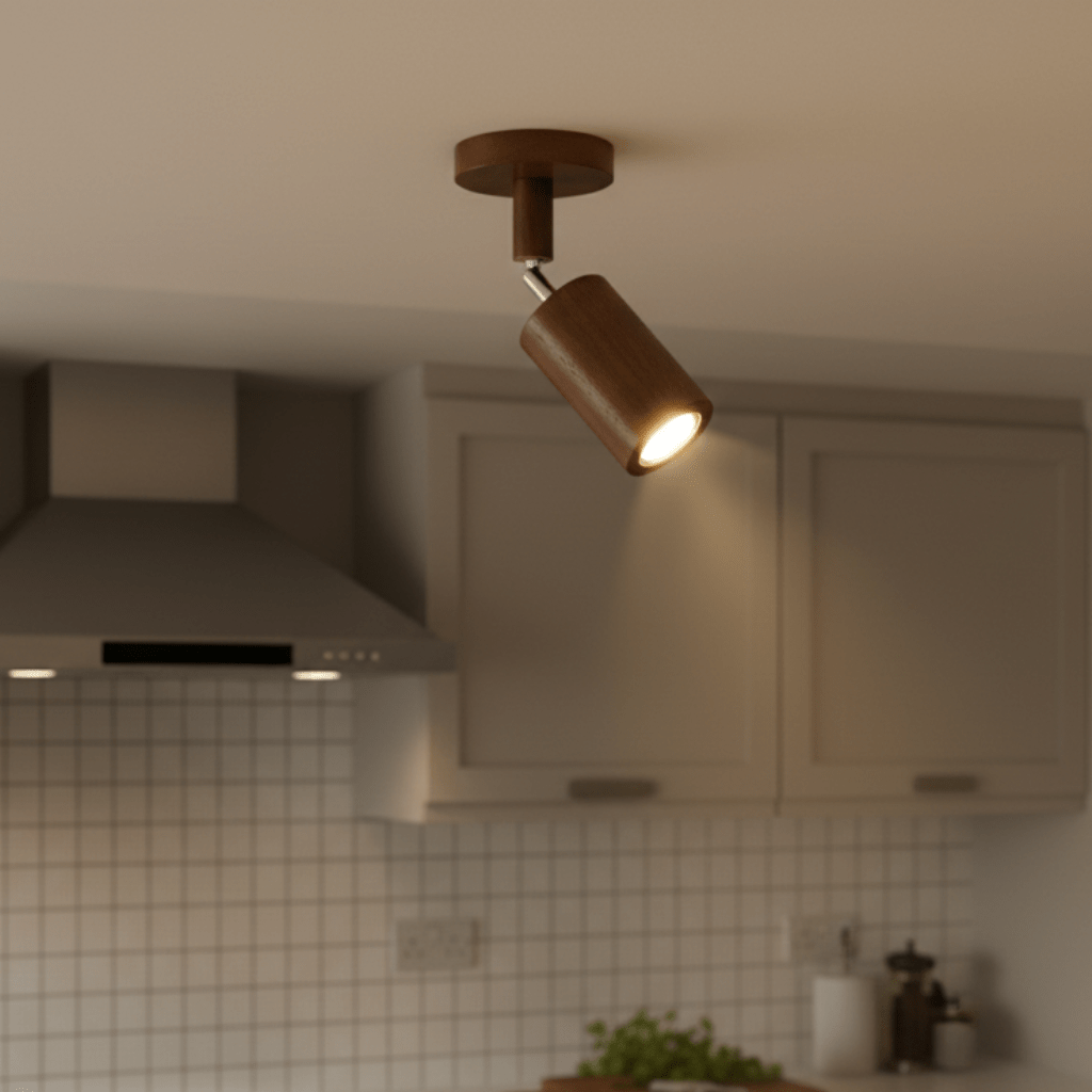 WOODARC – Sleek Adjustable Solid Wood LED Ceiling Light for Modern Minimalist Spaces