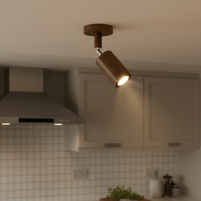 WOODARC – Sleek Adjustable Solid Wood LED Ceiling Light for Modern Minimalist Spaces