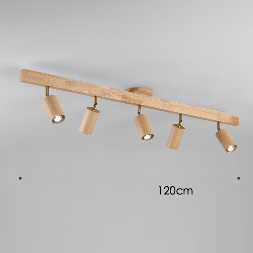 WOODARC – Sleek Adjustable Solid Wood LED Ceiling Light for Modern Minimalist Spaces