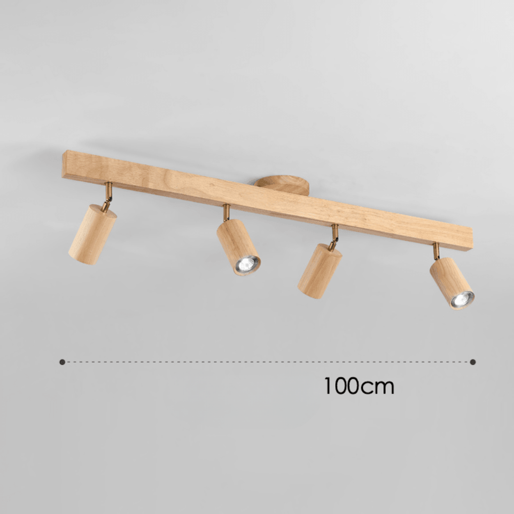 WOODARC – Sleek Adjustable Solid Wood LED Ceiling Light for Modern Minimalist Spaces