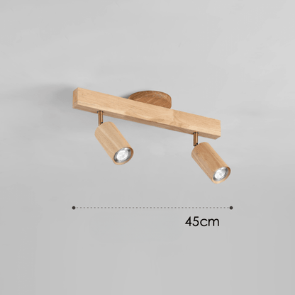 WOODARC – Sleek Adjustable Solid Wood LED Ceiling Light for Modern Minimalist Spaces