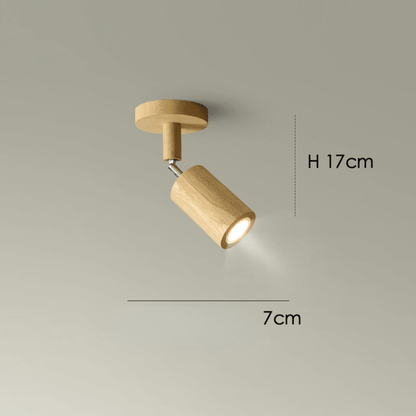 WOODARC – Sleek Adjustable Solid Wood LED Ceiling Light for Modern Minimalist Spaces